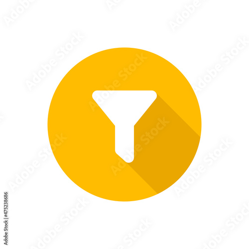 Filter flat vector button icon