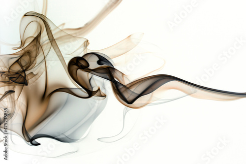 colorful smoke abstract on white background. fire design photo