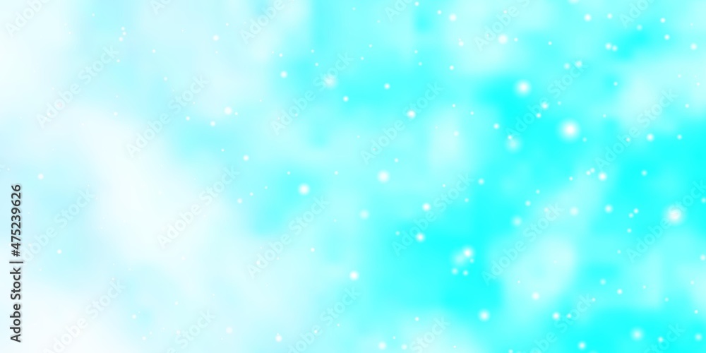 Light BLUE vector template with neon stars. Light BLUE vector template with neon stars.