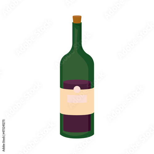green wine bottle