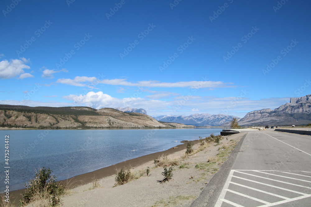 lake in the mountains, Jasper National Park, Alberta