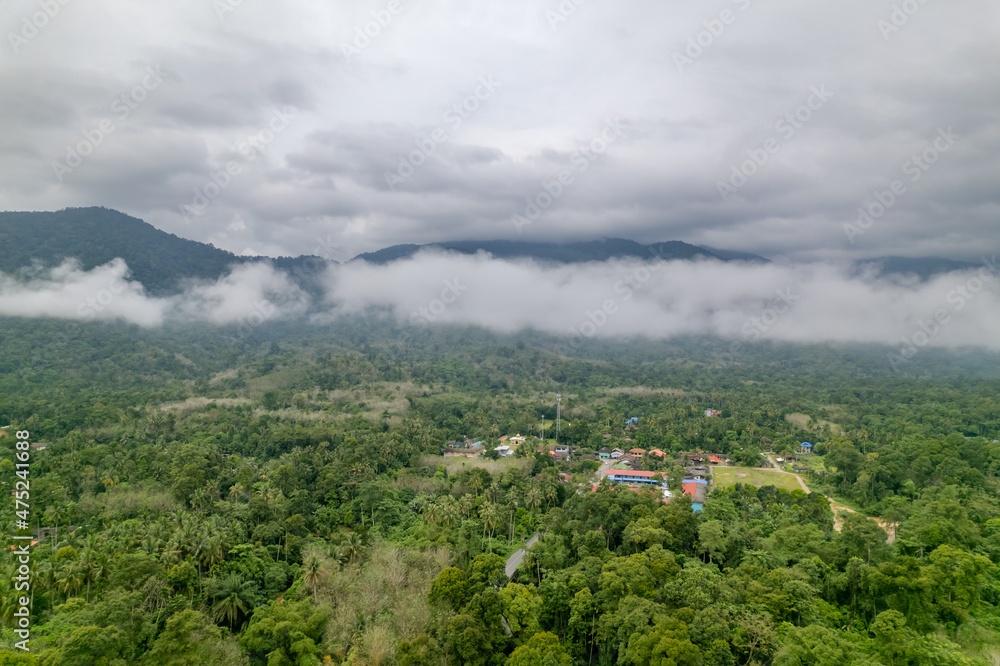 Fototapeta premium Aerial top view of Drone photography