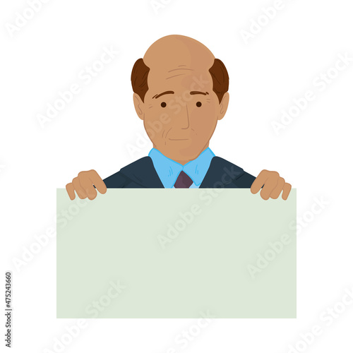 sir holding placard