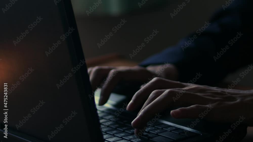 Man typing on keyboard and searches new job on internet at coffeeshop. Business . Man typing on keyboard and searches new job on internet at coffeeshop. Business .