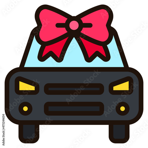 car filled outline icon