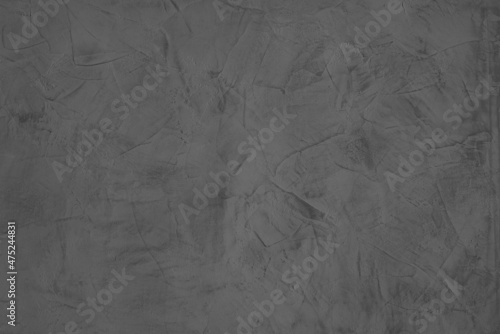 Venetian stucco of gray color. Wall Texture. Dark grey venetian plaster, abstract modern background