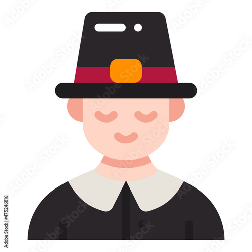 pilgrim flat icon