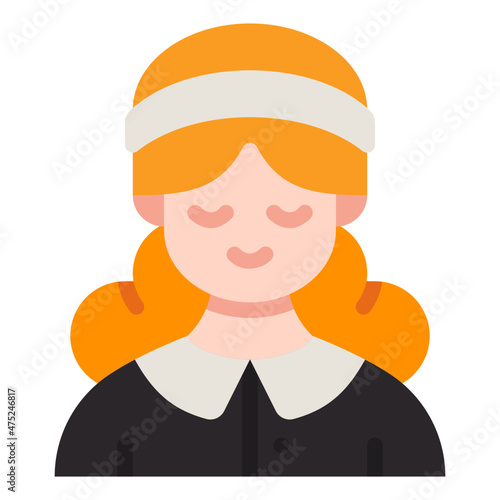 pilgrim flat icon
