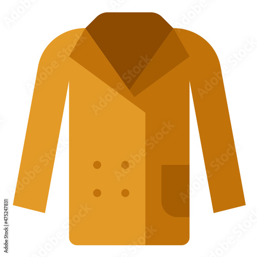 winter clothes flat icon