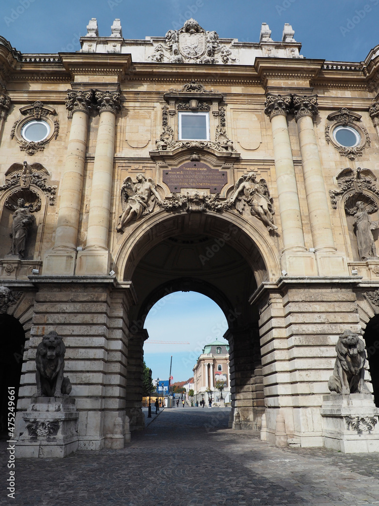 Obraz premium Hungary Budapest Lion's courtyard at Buda castle