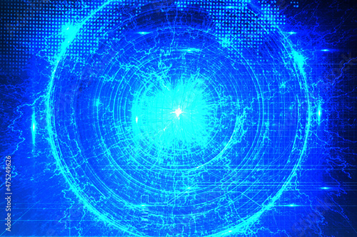 abstract blue background with circles