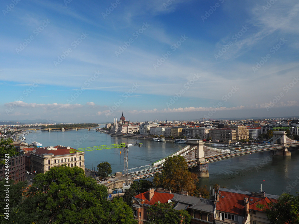 Hungary Budapest landscape from Buda castle