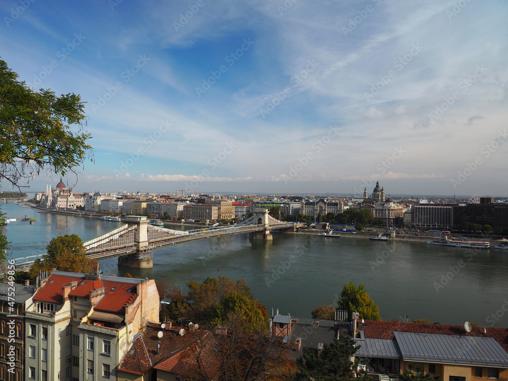 Obraz premium Hungary Budapest landscape from Buda castle