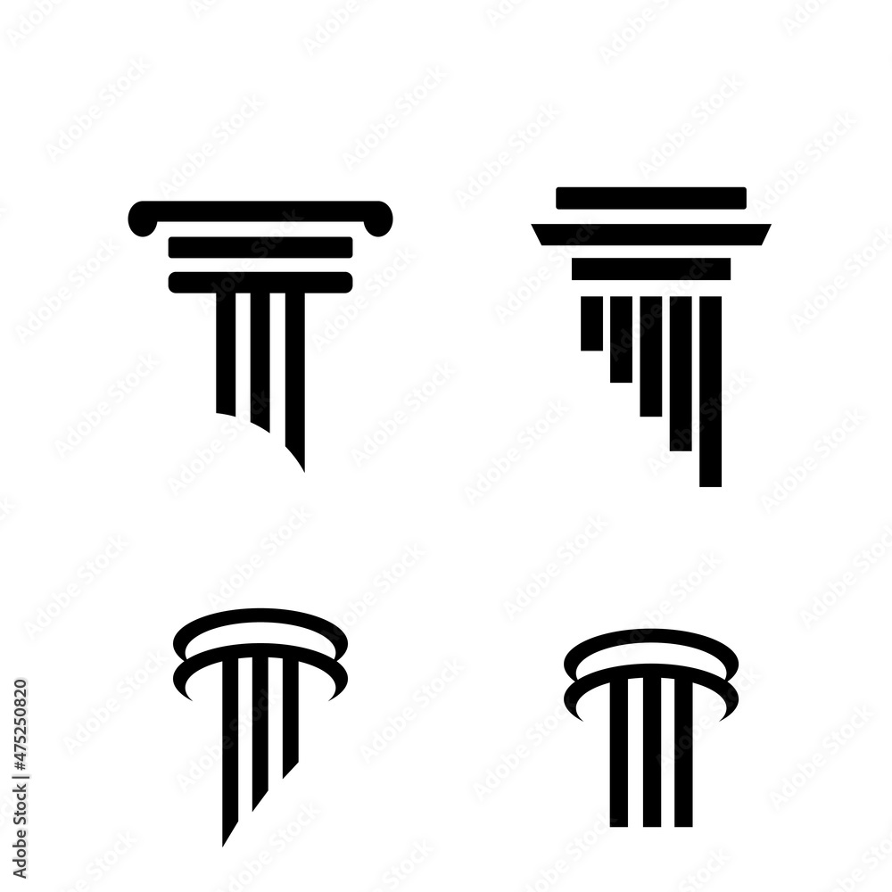 Pillar Logo Template Column Vector Illustration Pillar Logo Template Column Vector Illustration