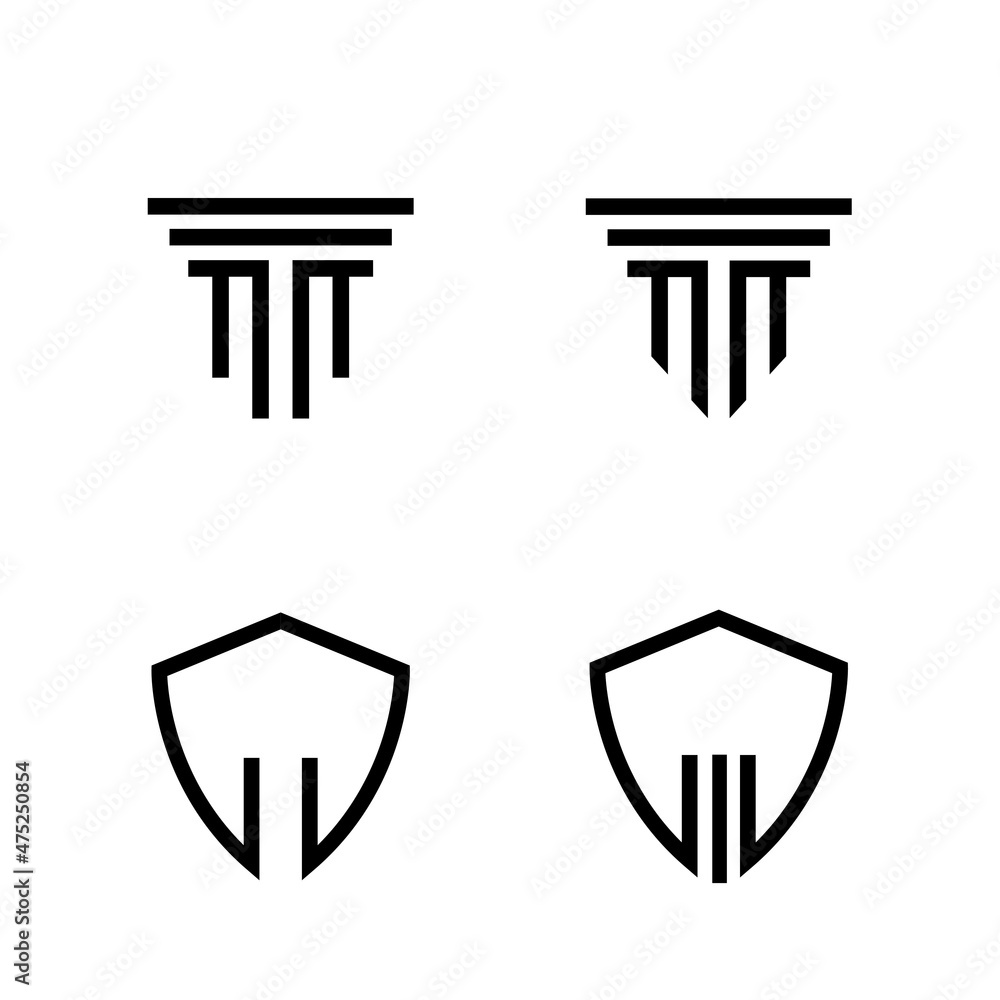 Pillar Logo Template Column Vector Illustration Pillar Logo Template Column Vector Illustration