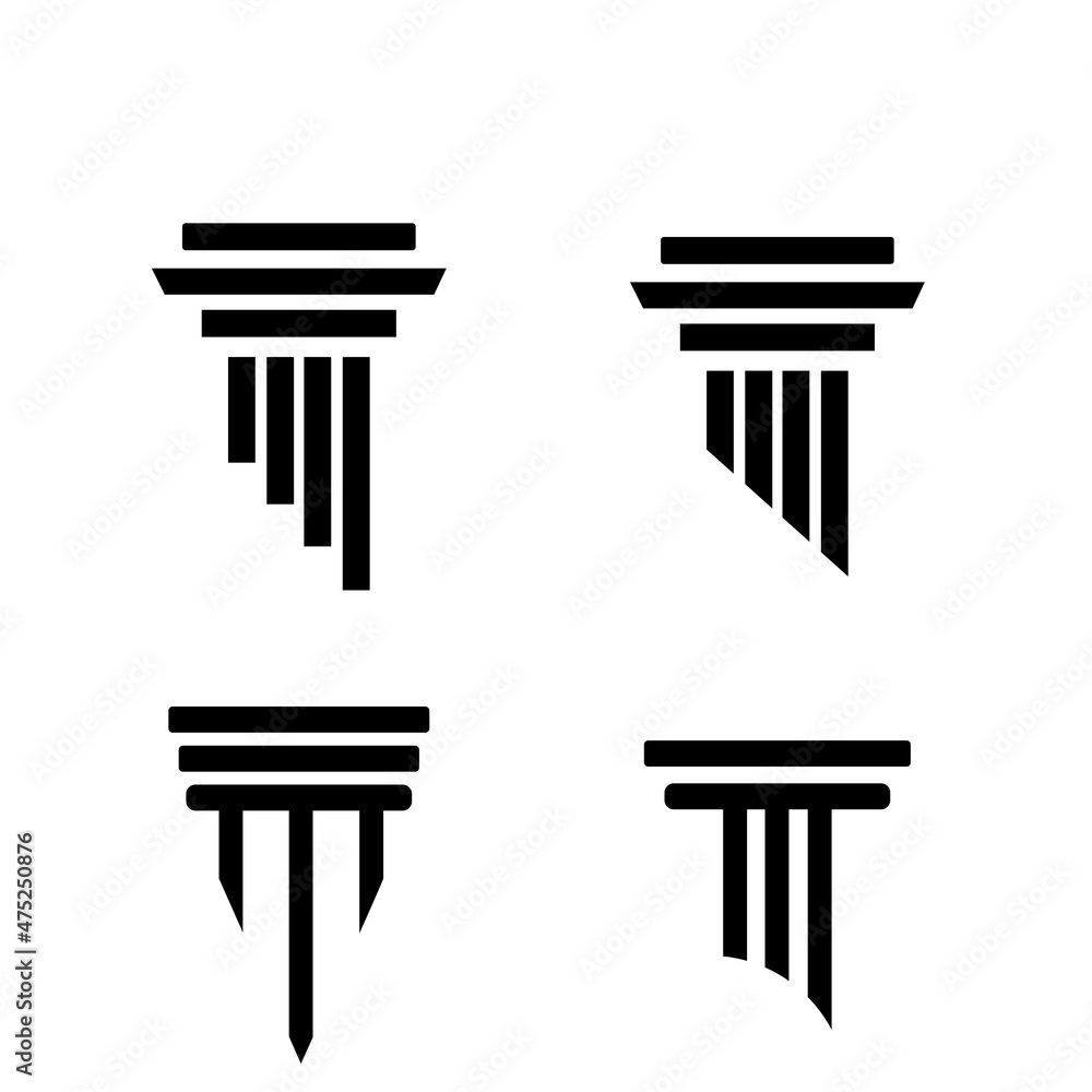 Pillar Logo Template Column Vector Illustration Pillar Logo Template Column Vector Illustration