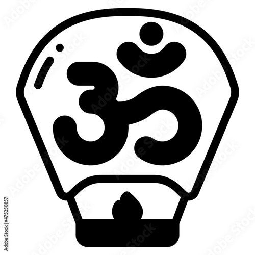 sky lantern glyph icon