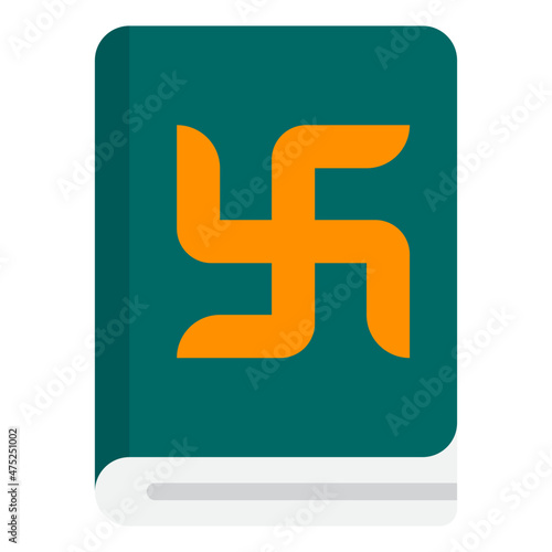 diwali book flat icon