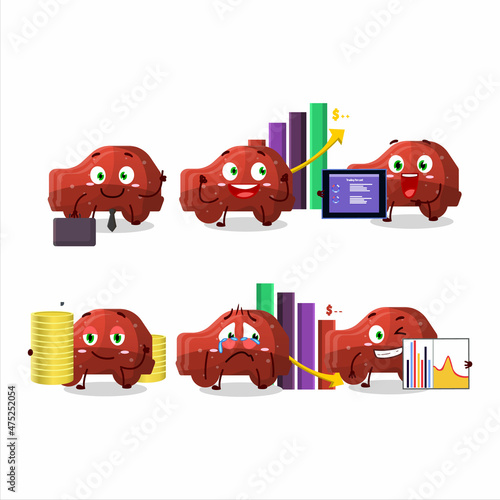 red car gummy candy character designs as a trader investment mascot