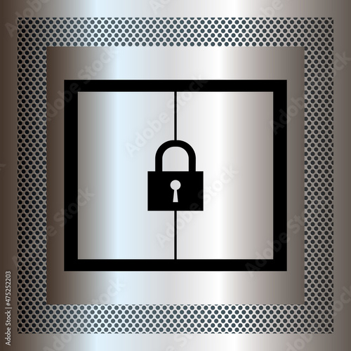 Logo porte fermée.