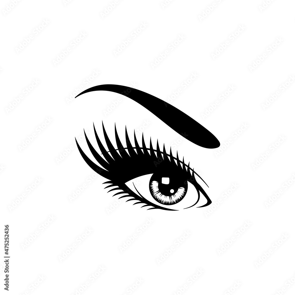 eyelashes logo icon design template vector eyelashes logo icon design template vector