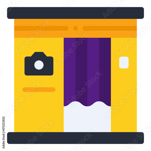 photo booth flat icon