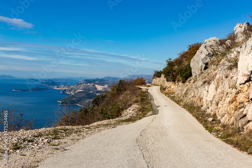 The road along the coast of Adriatic sea. Croatia. © Sergey Fedoskin