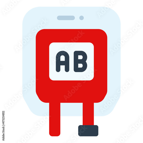 blood type ab flat icon