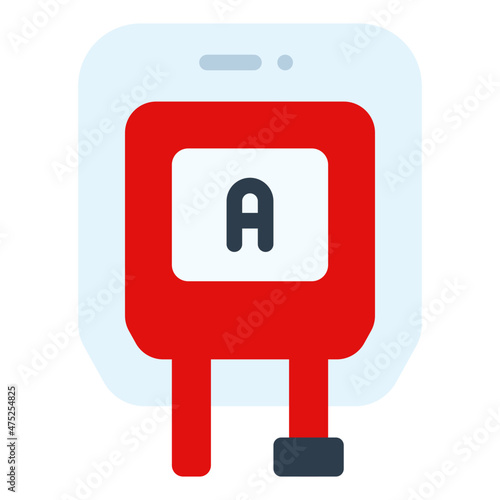 blood type a flat icon