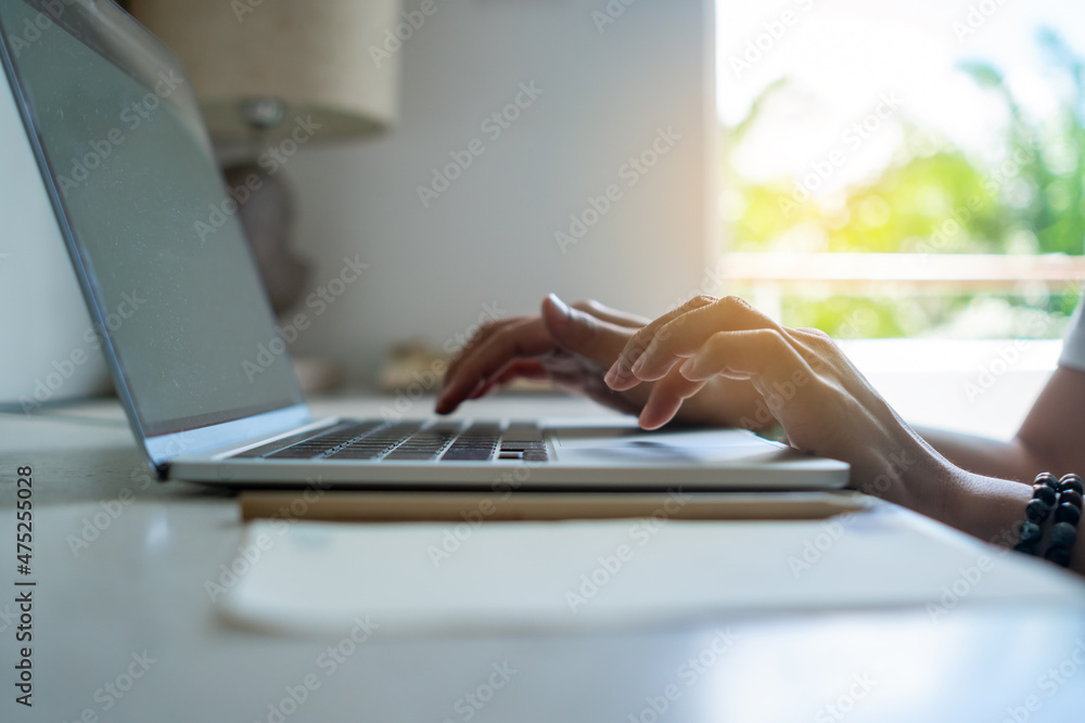 People using laptop to work study on work desk. Business, financial, trade stock maket and social network. People using laptop to work study on work desk. Business, financial, trade stock maket and social network.
