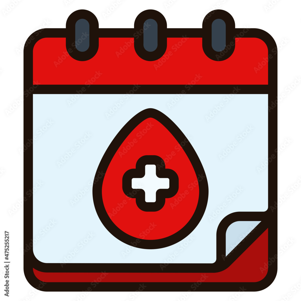 Fototapeta premium calendar filled outline icon
