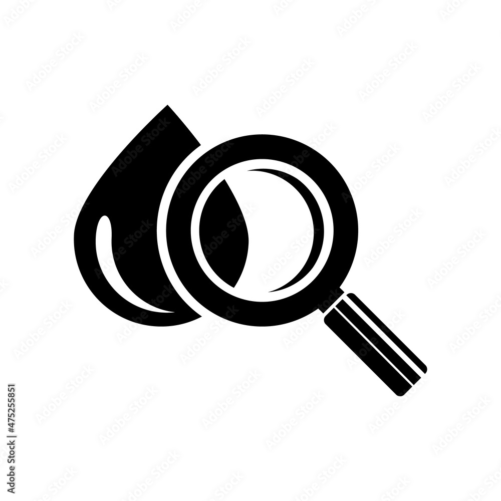 Examination of blood samples for viruses, AIDS, and HIV. Laboratory blood tests. Medical diagnostics using a blood drop sample. Solid vector black icon isolated on white Examination of blood samples for viruses, AIDS, and HIV. Laboratory blood tests. Medical diagnostics using a blood drop sample. Solid vector black icon isolated on white