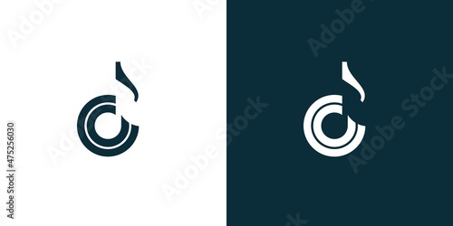 Modern and elegant C initials music logo design 3