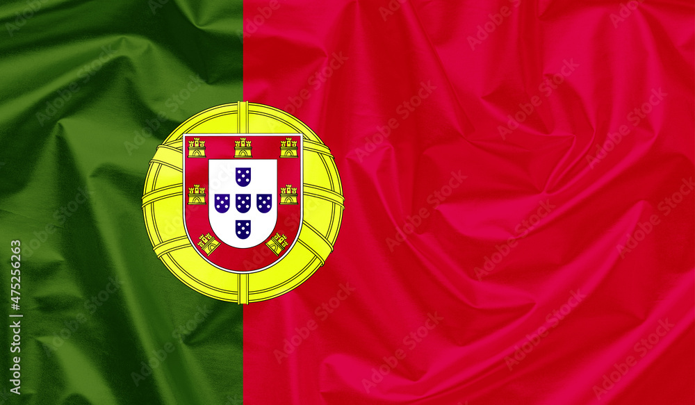 Portugal waving flag background.