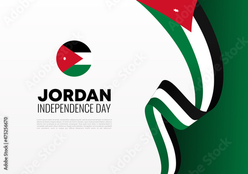 Jordan independence day background banner poster for national celebration on may 25.