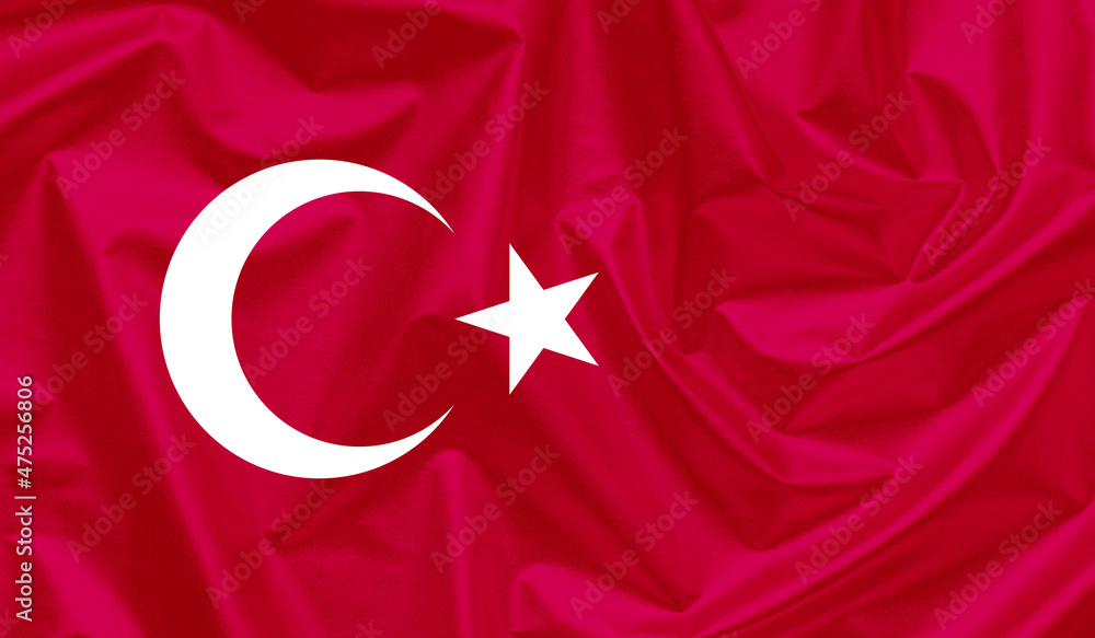 Turkey waving flag background.