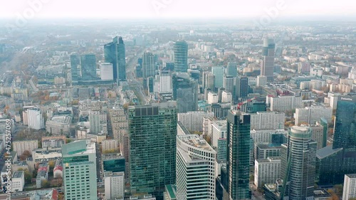 Business Center in Warsaw Poland Aerial Drone photo