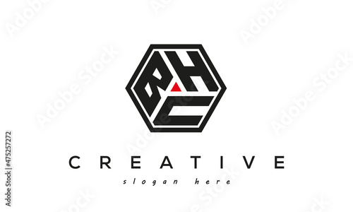 BHN creative polygon three letter logo design photo