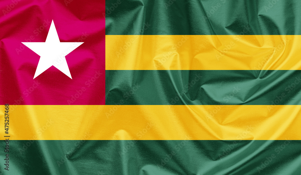 Togo waving flag background. Togo waving flag background.