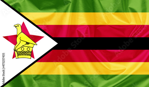 Zimbabwe waving flag background.