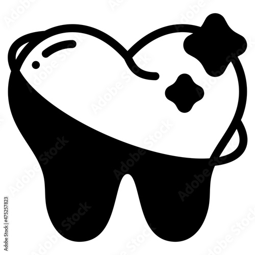 whitening glyph icon