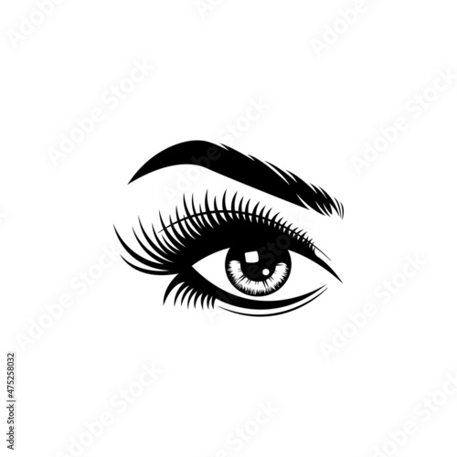 eyelashes logo icon design template vector