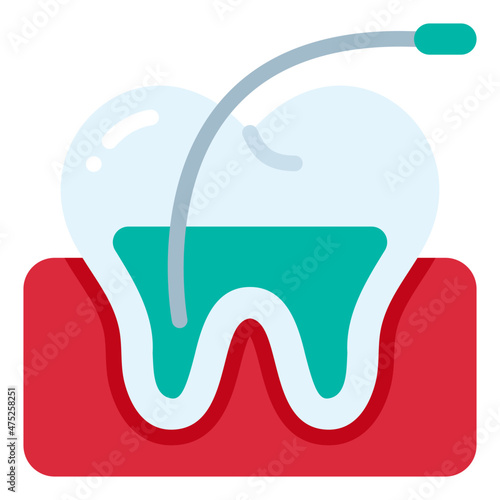 root canal flat icon