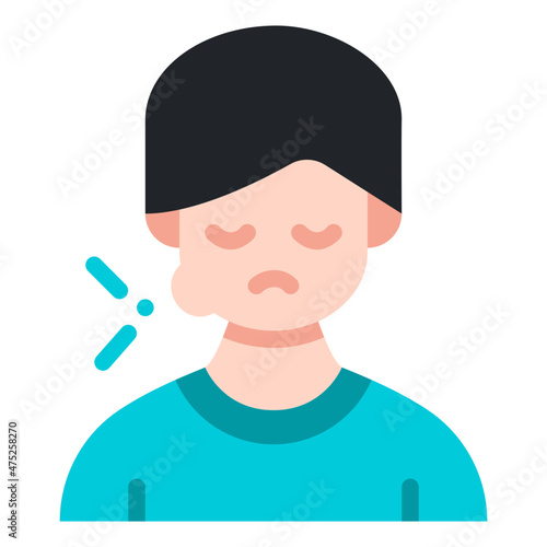 toothache flat icon