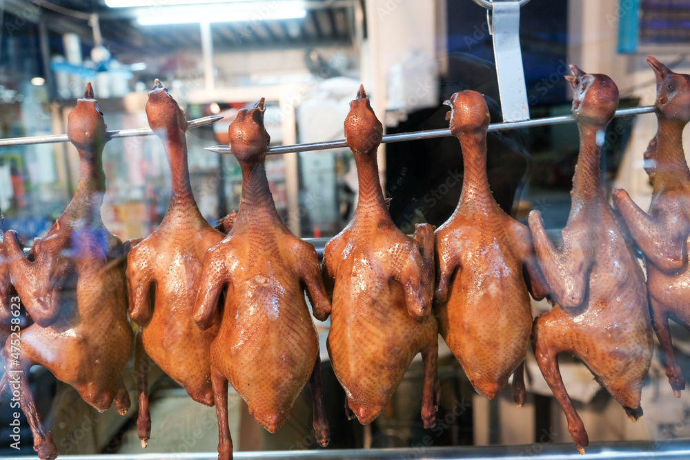 Naklejka premium Chinese Cantonese Roasted Roast Chicken