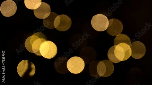 Defocused christmas lights video. Blurred fairy lights