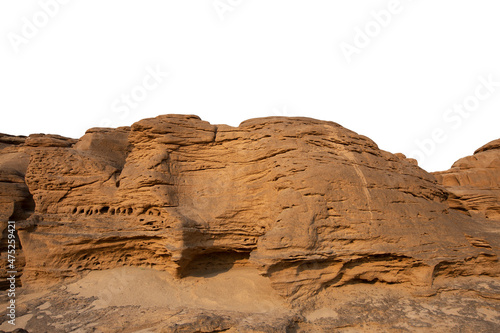 Big rock isolated on the white background,a large pile of rocks overlapping each other on white background