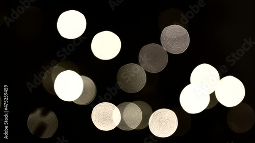 Defocused christmas lights video. Blurred fairy lights