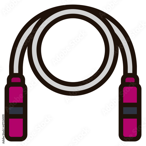 jumping rope filled outline icon