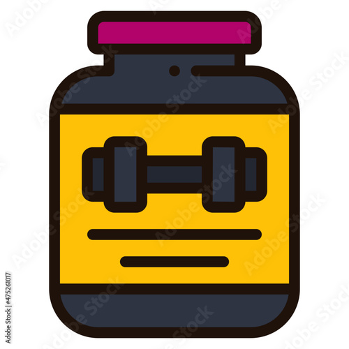 protein filled outline icon